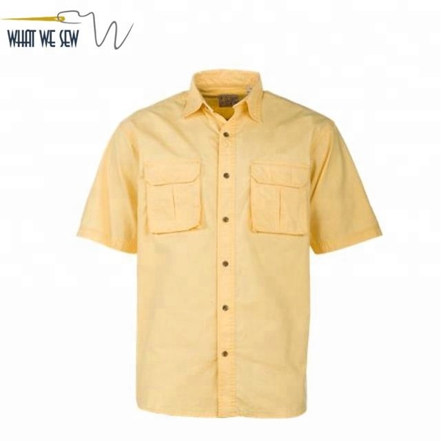 Custom Button Up Shirt Heavy Cotton Mens Work Shirt Wholesale